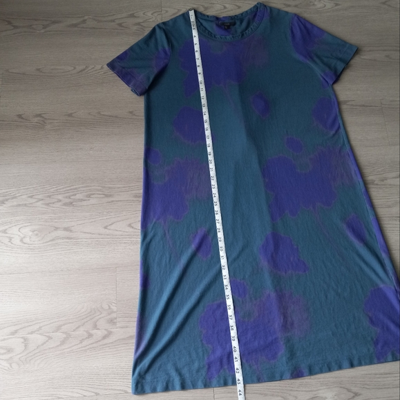 COS Drawstring Organic Cotton T-Shirt Midi Dress Blue L - Picture 13 of 15